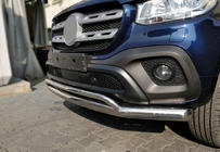 Mercedes X-Class 2017–2020 Přední dvojitý ochranný rám Vegas (nerez, 76 mm) fotografie 1