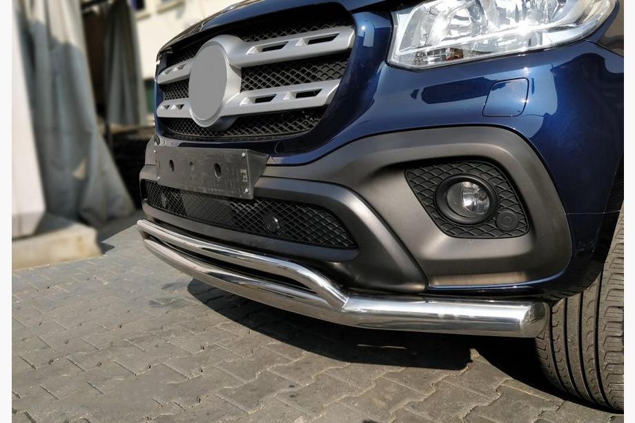 Mercedes X-Class 2017–2020 Přední dvojitý ochranný rám Vegas (nerez, 76 mm) Image
