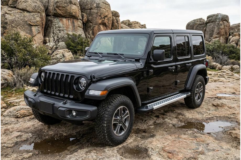 Jeep Wrangler 2018– Boční nášlapy Vision New Grey (2 ks, hliník) Image