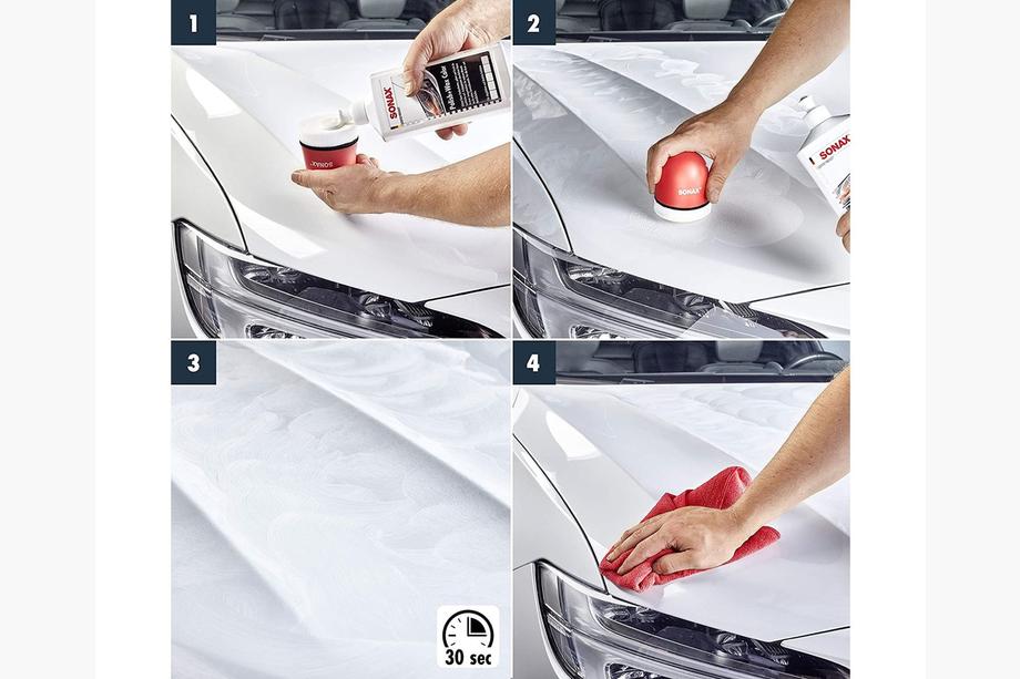 Sonax NanoPro leštěnka s barevným voskem bílá 250 ml Fotografie 2