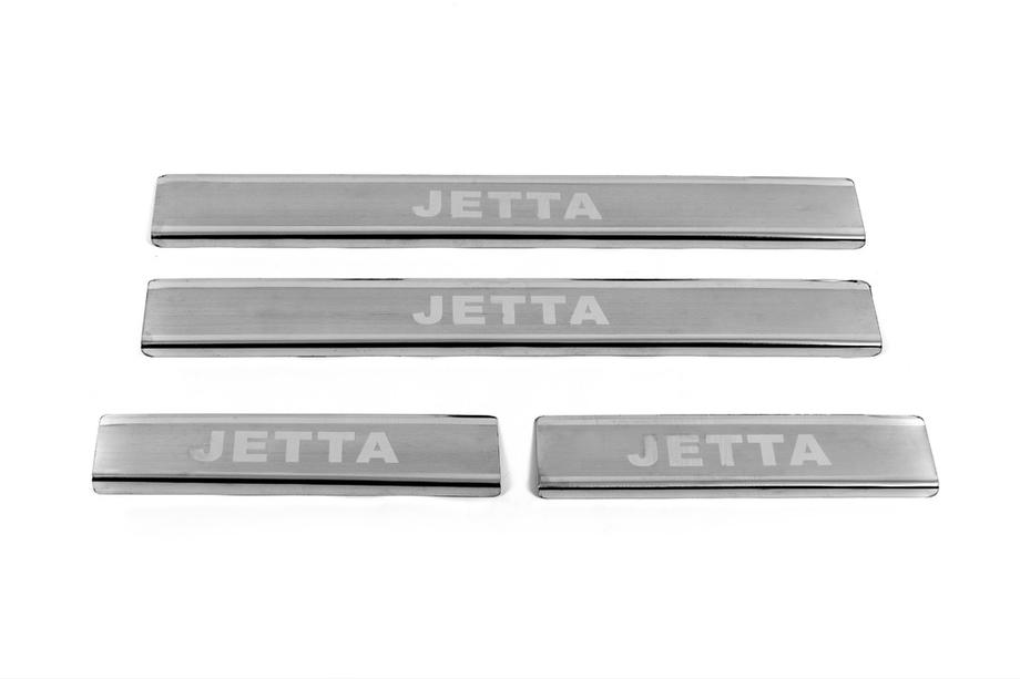 Volkswagen Jetta 2011–2018 Chromové kryty prahů Carmos V3 (4 ks, nerez) Image