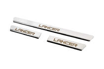 Mitsubishi Lancer 9 2004–2008 SLEVA! Kryty prahů Carmos (3 ks, nerez) fotografie 2