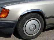 Mercedes E-Class W124 1984–1997 Nerezové lemy blatníků 1985-1989 (4 ks) fotografie 1