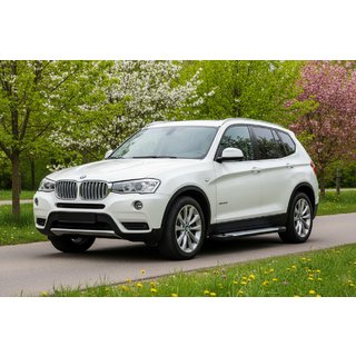 Boční nášlapy Allmond Grey (2 ks, hliník) BMW X3 F25 2011–2018 fotografie 1