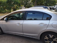 Honda Civic Sedan IX 2011–2016 Ofuky oken (4 ks, Sunplex Sport) fotografie 4