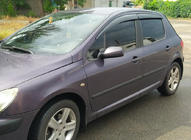 Peugeot 307 2001–2008 Deflektory oken HB (4 ks, Sunplex Sport) fotografie 3