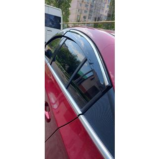 Okenní deflektory s chromovanou lištou (4 ks, Sunplex Chrome) Chevrolet Cruze 2009–2015 fotografie 3