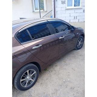 Okenní deflektory s chromovanou lištou (4 ks, Sunplex Chrome) fotografie 3