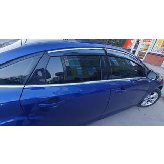 Ofuky oken s chromovanou lištou HB/Sedan (4 ks, Sunplex Chrome) fotografie 2
