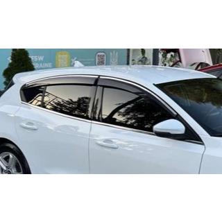 Ofuky oken s chromovanou lištou HB/SD (4 ks, Sunplex Chrome) fotografie 2