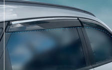 Hyundai IX-35 2010–2015 Okenní deflektory s chromovanou lištou (4 ks, Sunplex Chrome) fotografie 2