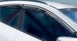 Hyundai IX-35 2010–2015 Okenní deflektory s chromovanou lištou (4 ks, Sunplex Chrome) fotografie 1