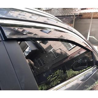 Okenní deflektory s chromovanou lištou (4 ks, Sunplex Chrome) Hyundai Tucson TL 2016–2021 fotografie 3