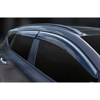 Okenní deflektory s chromovanou lištou (4 ks, Sunplex Chrome) Hyundai Tucson TL 2016–2021 fotografie 4