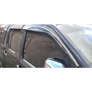 Okenní deflektory s chromovanou lištou (4 ks, Sunplex Chrome) fotografie 1