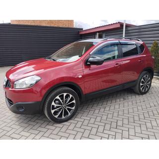 Okenní deflektory s chromovanou lištou (4 ks, Sunplex Chrome) Nissan Qashqai 2010–2014 fotografie 4
