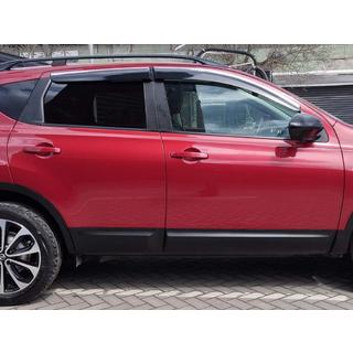 Okenní deflektory s chromovanou lištou (4 ks, Sunplex Chrome) Nissan Qashqai 2010–2014 fotografie 1