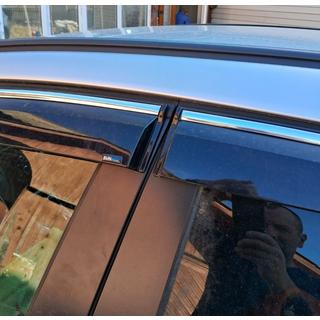 Ofuky oken chromové s lištou HB/SD (4 ks, Sunplex Chrome) Opel Astra J 2009–2015 fotografie 4