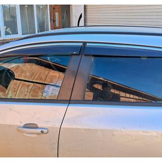 Ofuky oken chromové s lištou HB/SD (4 ks, Sunplex Chrome) Opel Astra J 2009–2015 fotografie 1