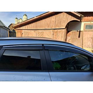 Ofuky oken chromové s lištou HB/SD (4 ks, Sunplex Chrome) Opel Astra J 2009–2015 fotografie 2