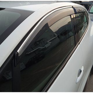 Okenní deflektory s chromovanou lištou (4 ks, Sunplex Chrome) Renault Clio V 2019– fotografie 3