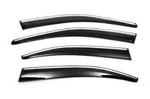 Skoda Octavia III A7 2013–2019 Ofuky oken s chromovanou lištou Liftback (4 ks, Sunplex Chrome) fotografie 1
