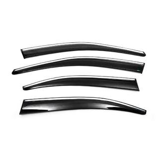 Ofuky oken s chromovanou lištou Liftback (4 ks, Sunplex Chrome) Skoda Octavia III A7 2013–2019 fotografie 1