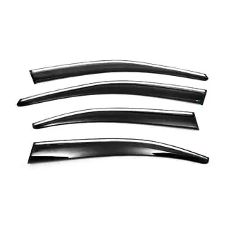 Ofuky oken s chromovanou lištou Liftback (4 ks, Sunplex Chrome) Skoda Octavia III A7 2013–2019 fotografie 1