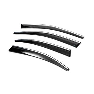 Ofuky oken s chromovanou lištou Liftback (4 ks, Sunplex Chrome) Skoda Octavia III A7 2013–2019 fotografie 2
