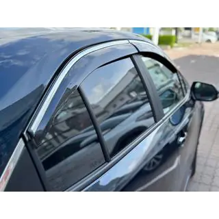 Okenní deflektory s chromovanou lištou (4 ks, Sunplex Chrome) fotografie 1