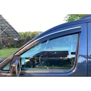 Okenní deflektory s chromovou lištou (2 ks, Sunplex Chrome) Volkswagen Caddy 2020– fotografie 1