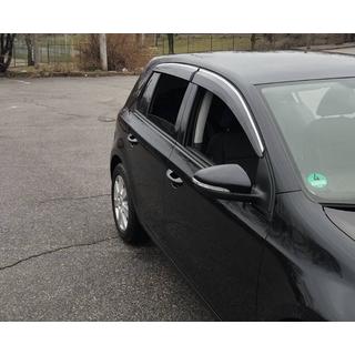 Okenní deflektory s chromovanou lištou (4 ks, Sunplex Chrome) Volkswagen Golf 5 2003–2009 fotografie 1