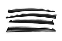 Volkswagen Golf 6 2008–2014 Ofuky oken s chromovou lištou HB (4 ks, Sunplex Chrome) fotografie 16