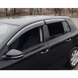 Ofuky oken s chromovou lištou HB (4 ks, Sunplex Chrome) fotografie 1
