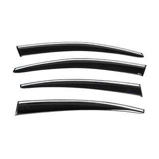 Okenní deflektory s chromovanou lištou (4 ks, Sunplex Chrome) Volkswagen Passat B6 2006–2012 fotografie 4