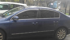 Volkswagen Passat B7 2012–2015 Okenní deflektory s chromovanou lištou SD (4 ks, EU, Sunplex Chrome) fotografie 1