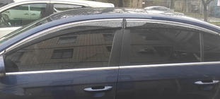 Volkswagen Passat B7 2012–2015 Okenní deflektory s chromovanou lištou SD (4 ks, EU, Sunplex Chrome) fotografie 4