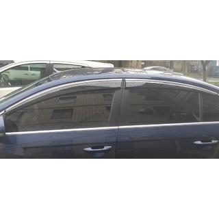 Okenní deflektory s chromovanou lištou SD (4 ks, EU, Sunplex Chrome) Volkswagen Passat B7 2012–2015 fotografie 4