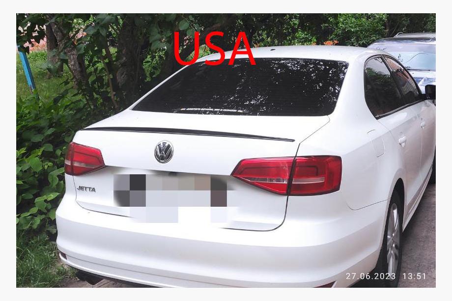 Volkswagen Jetta 2011–2018 LIP spoiler (Sunplex, černý) (115,8 cm × 6,3 cm) Fotografie 2