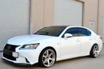 Lexus GS 2011–2020 Deflektory oken s chromovanou lištou (4 ks, HIC) fotografie 3