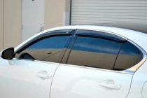 Lexus GS 2011–2020 Deflektory oken s chromovanou lištou (4 ks, HIC) fotografie 2