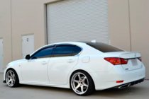 Lexus GS 2011–2020 Deflektory oken s chromovanou lištou (4 ks, HIC) fotografie 4