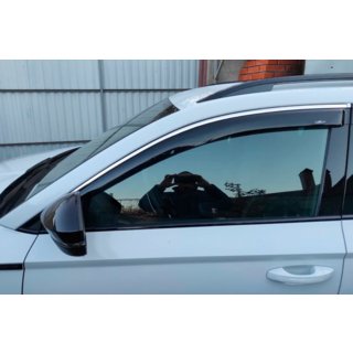 Deflektory oken s chromovanou lištou (4 ks, HIC) fotografie 4
