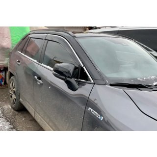 Deflektory oken s chromovanou lištou (4 ks, HIC) fotografie 2