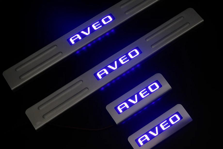 Chevrolet Aveo T300 2011–2020 Nerezové kryty prahů Libao (4 ks) Image