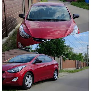 Kryty zrcátek bez výřezu pro blinkr BMW-style (2 ks) Hyundai Elantra (MD/UD) 2011–2015 fotografie 1