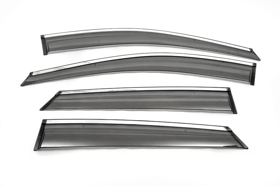 Hyundai IX-35 2010–2015 Okenní deflektory s chromem (4 ks, ABM) Image