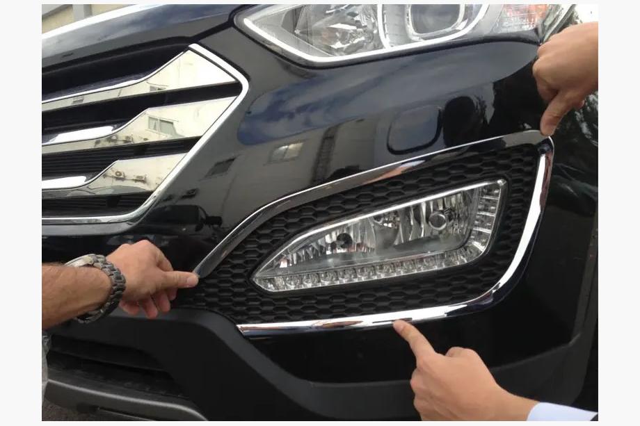 Hyundai Santa Fe 3 2012–2018 Chromové rámečky mlhovek (2 ks, ABS) Image