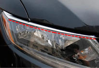 Nissan X-trail T32/Rogue 2014–2021 Chromové kryty světlometů Libao 2014-2016 (2 ks, plast) fotografie 1