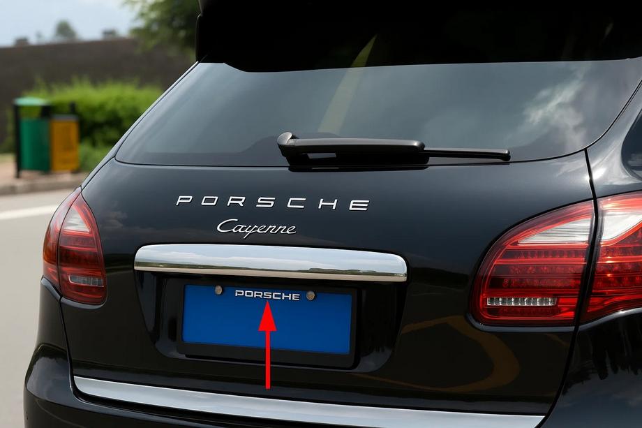 Porsche Cayenne 2010–2017 Lišta nad SPZ Libao (nerez) Image